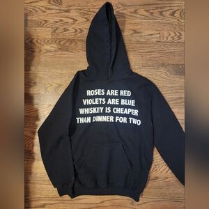 Black Pullover Hoodie with Quote